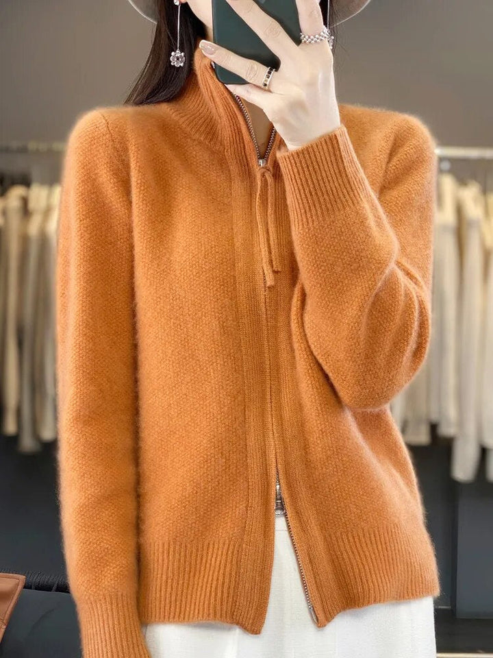 Sophie | Cashmere Cozy Zip-Up Cardigan